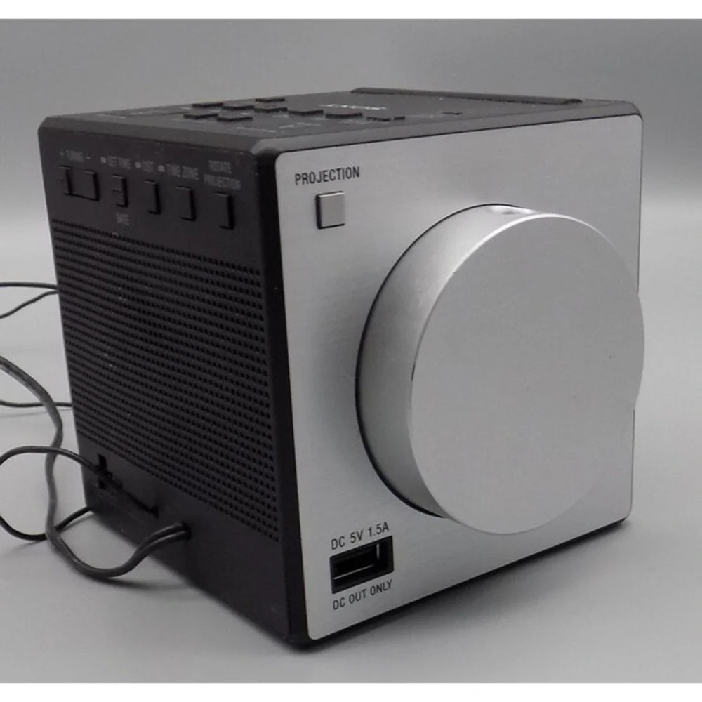 Sony Projection AM/FM Clock Radio Dual Alarm ICF-C1PJ USB Nature Sounds Works